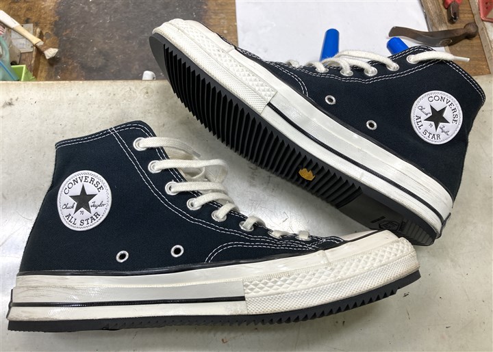 コンバース【チャックテイラー】のスニーカーソール補強、1