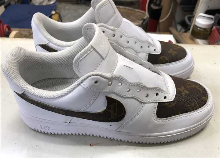 「甲の革劣化をカスタム修理」ナイキ エアホースワン（アフター）