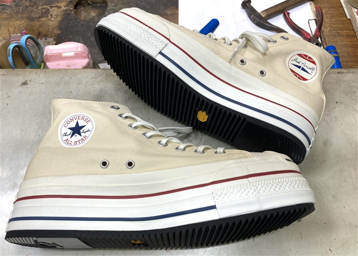 コンバース「ダブレット」のスニーカーソール補強、1