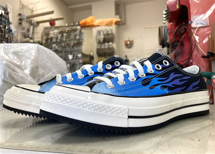 ファイヤーパターンのコンバースCT70のソール補強、8