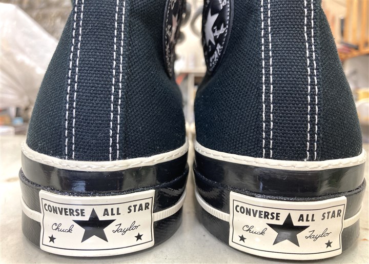 コンバースのソール側面の剥がれ予防ステッチ修理、7