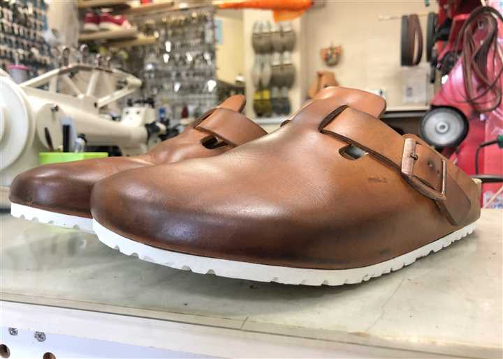 ビルケンシュトックのサンダルのソール交換修理、5