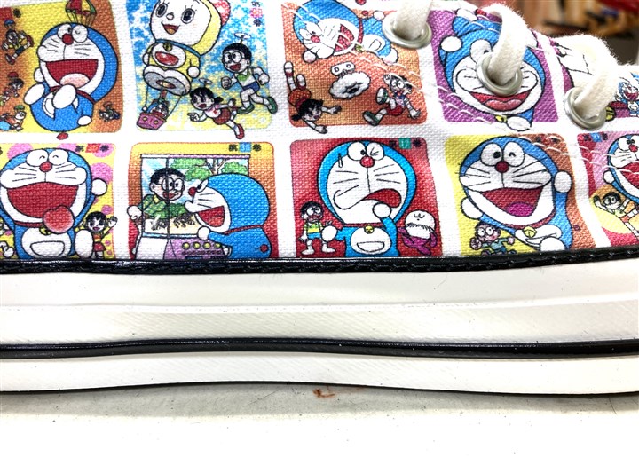 ドラえもんコラボのコンバースのソール側面ステッチ修理、6