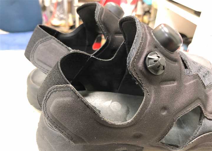 リーボック【ポンプフューリー】のバックバンドゴム交換、3