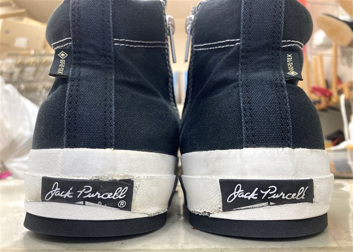 マスターマインド×コンバースのスニーカーの減りすぎたカカト修理＆ソール補強、3