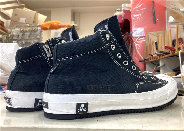 マスターマインド×コンバースのスニーカーの減りすぎたカカト修理＆ソール補強、6