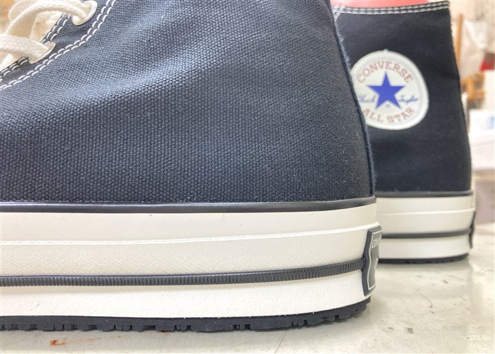 「ビブラムスカルソールでソール補強修理事例」コンバースCT70（アフター）