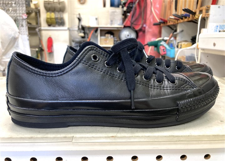 「新品のうちにソール補強修理事例」コンバース（アフター）