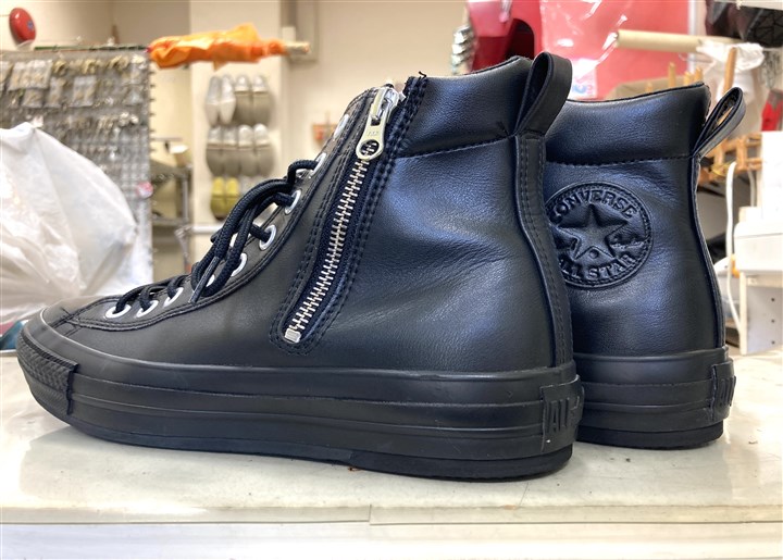 「ソール補強ゴムのカカト貼替えメンテナンス修理事例」コンバース（アフター）