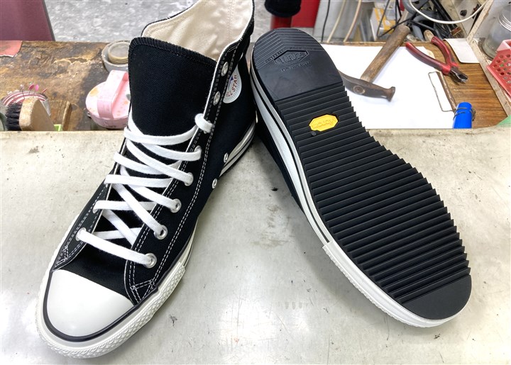 「新品のうちにソールゴム裏張り」コンバース オールスター（アフター）